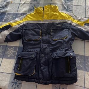 OshKosh B'gosh Kids Blue and Yellow Puffer Jacket